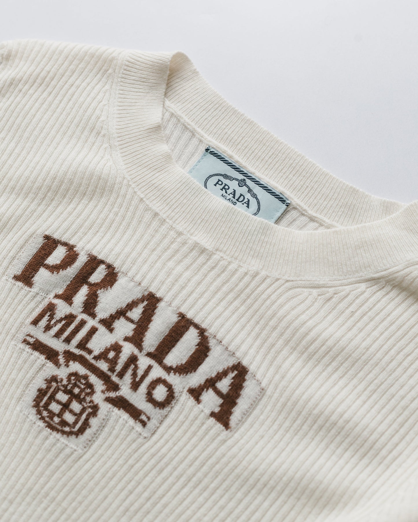 Prada logo knit top