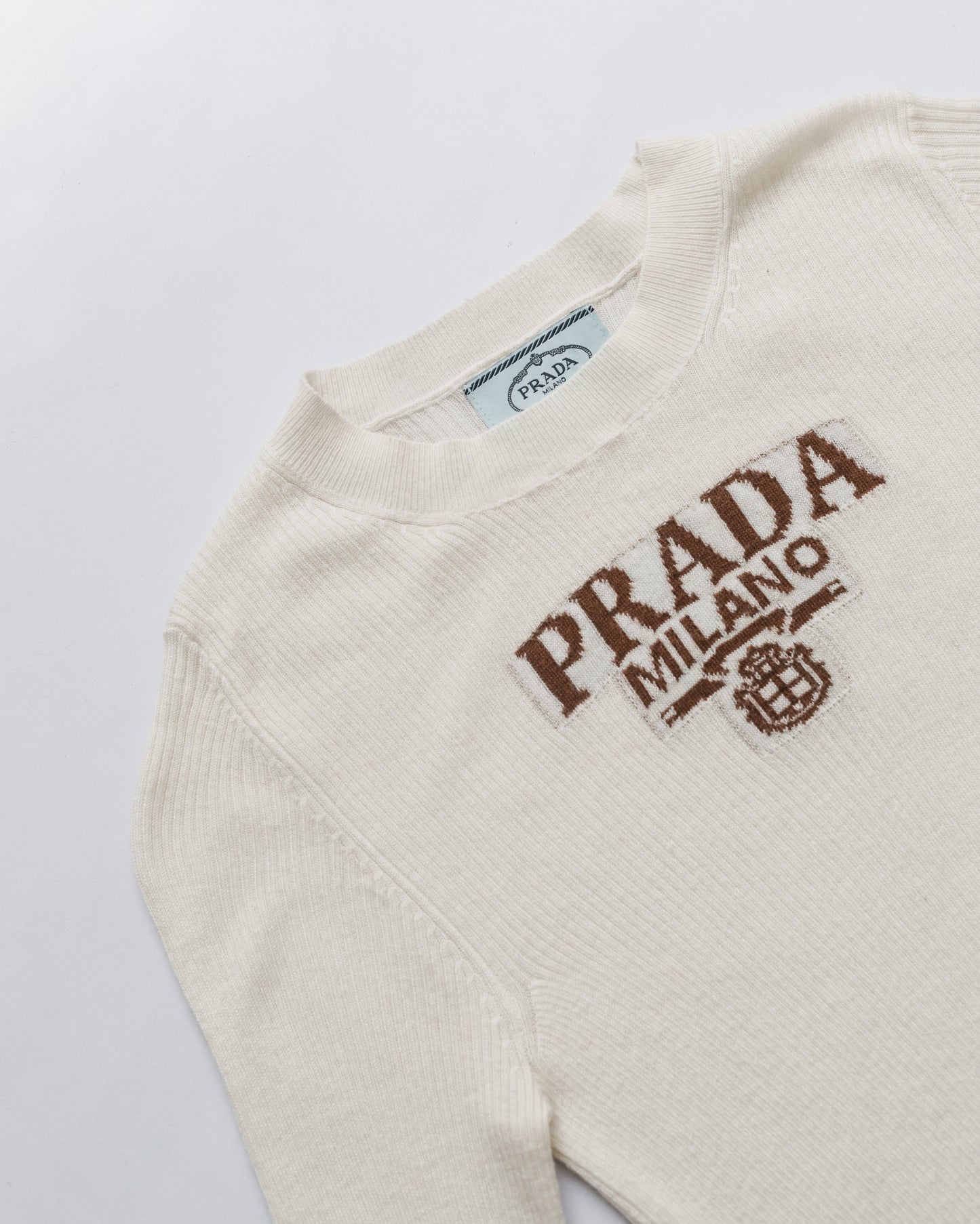 Prada logo knit top