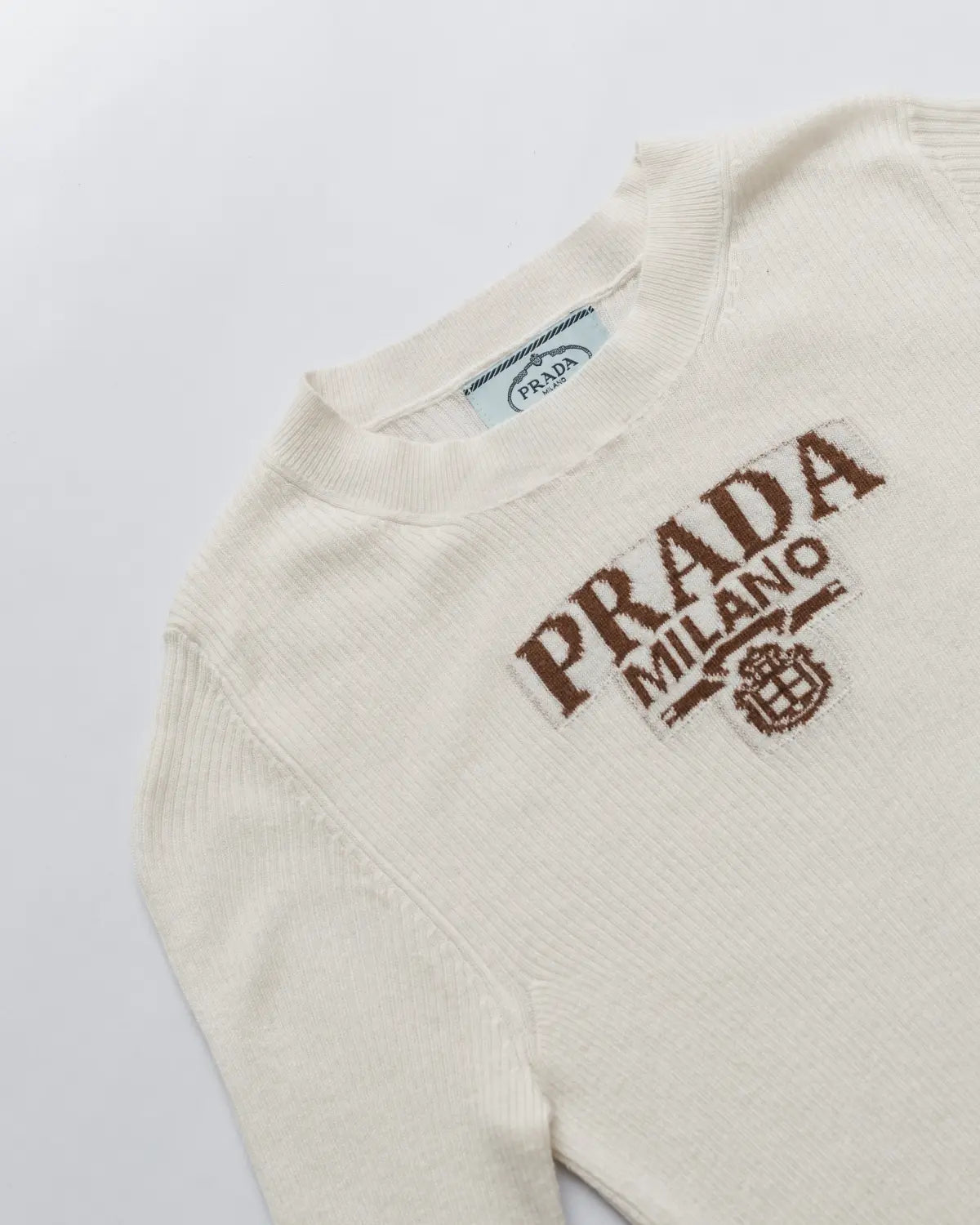 Prada logo knit top