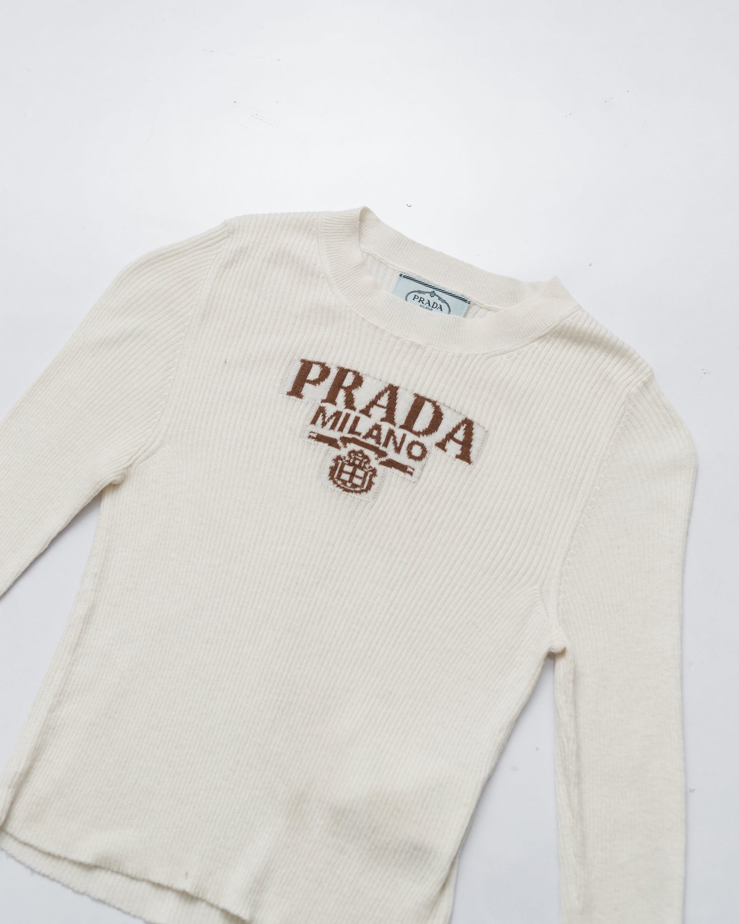 Prada logo knit top