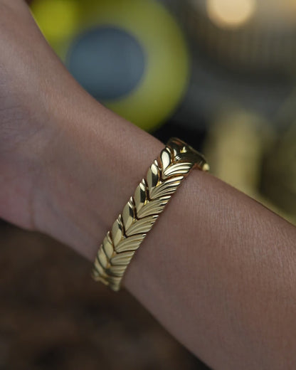 1990s Vintage Grès Wheat Bracelet
