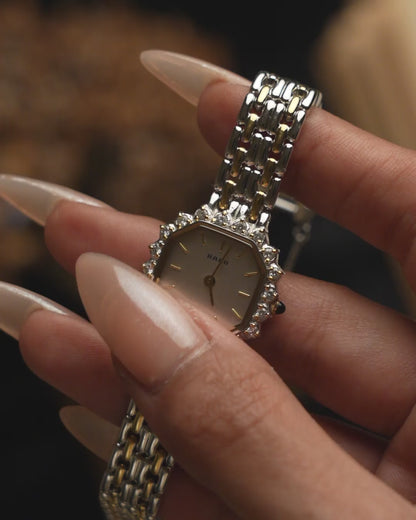 1990s Rado Diamond Bezel Hexagonal