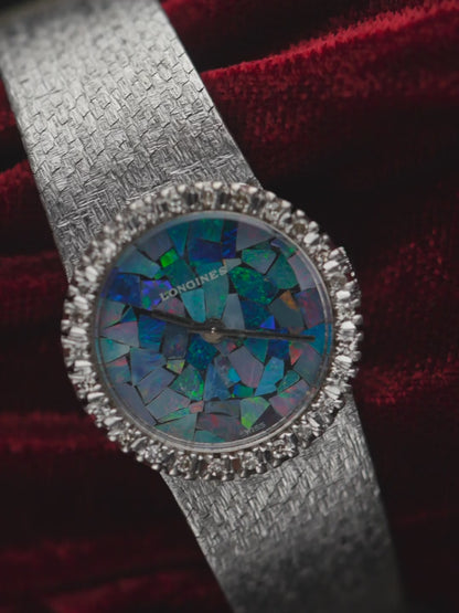 1970s Vintage Longines Mosaic Opal