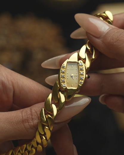 1980s Rado Diamond Cuban Chain