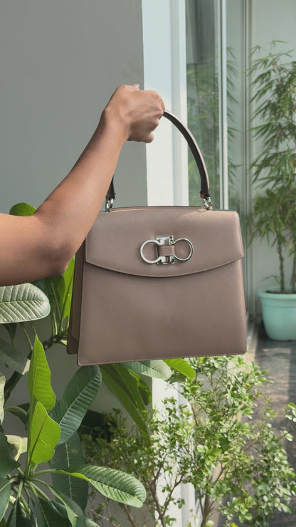 Salvatore Ferragamo Gancini Top Handle Bag