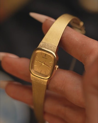 1980s Vintage Seiko Cushion Case