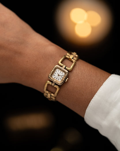 1970s Seiko Textured Square Link Bracelet