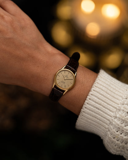 1980s Vintage Omega De Ville Quartz