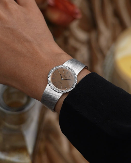 Vintage 1970s Omega de Ville Diamond Bezel
