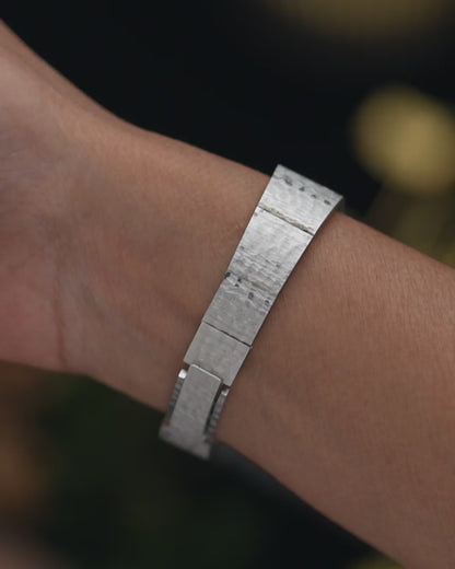 1970s Vintage Rado Hammered Bracelet