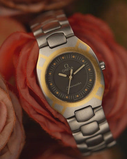 Vintage 1990 Omega Seamaster Polaris in 18k YG/SS
