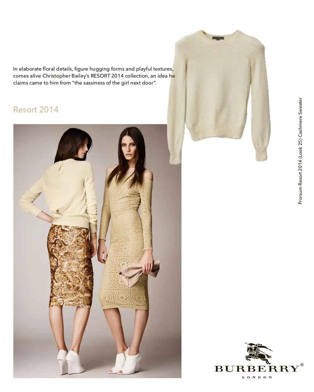 Burberry prorsum resort 2014 look 25 cashmere knit sweater