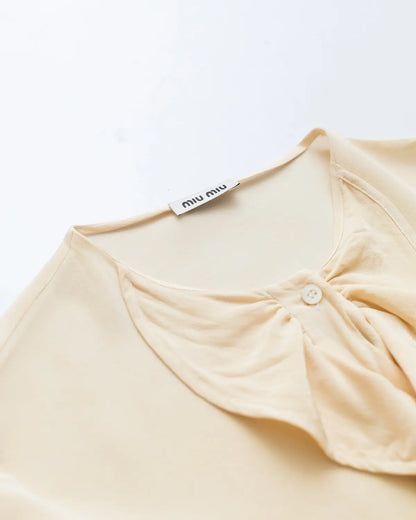 Miu pure silk ruffle blouse