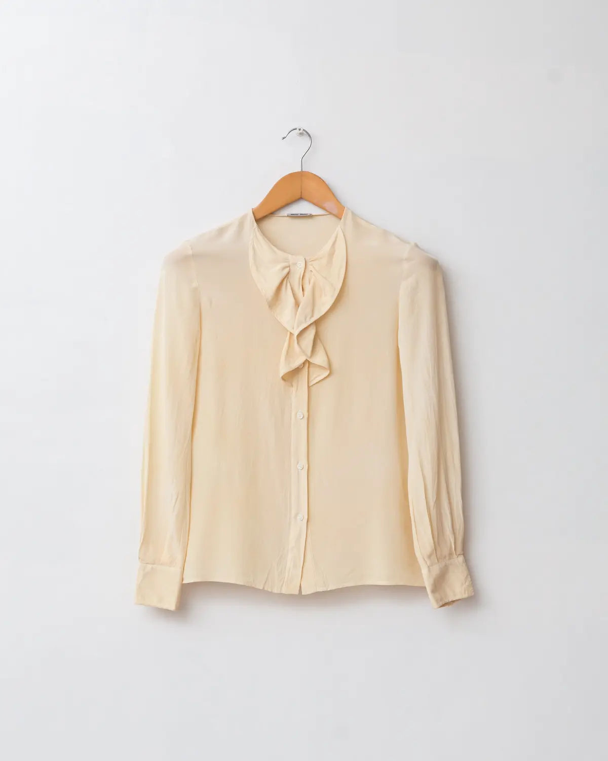 Miu pure silk ruffle blouse
