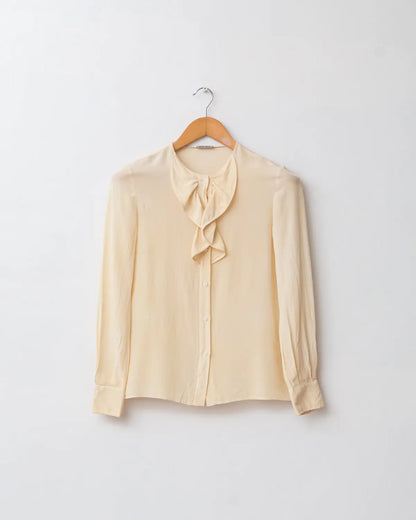 Miu pure silk ruffle blouse