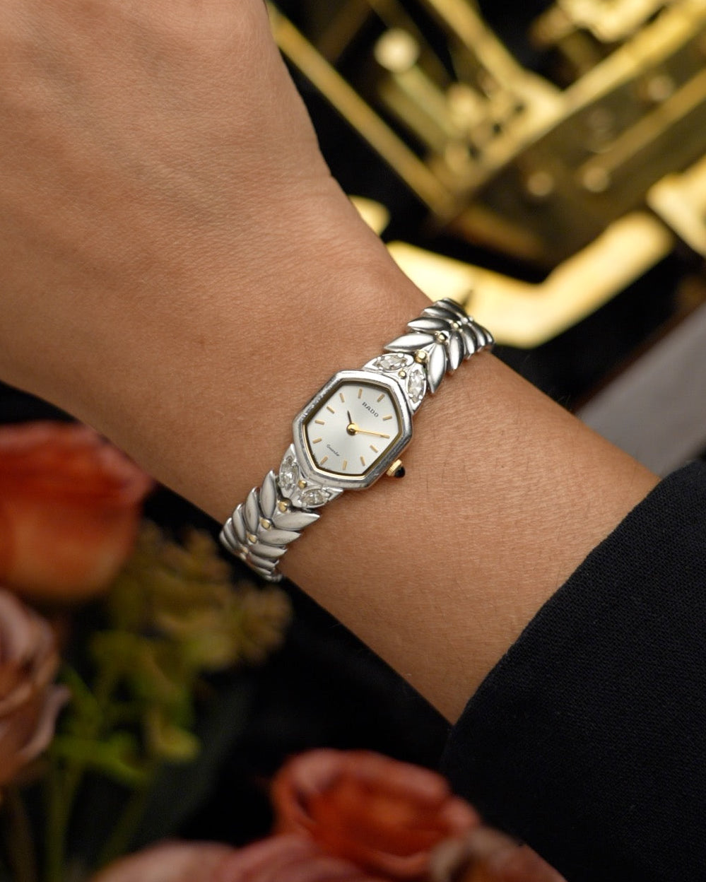 1990s Vintage Rado Leaf Link