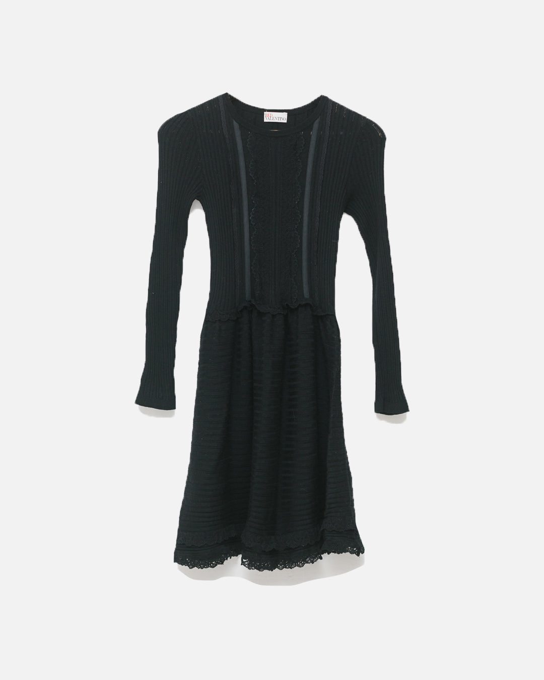 Red Valentino Ribbed Knit Dress