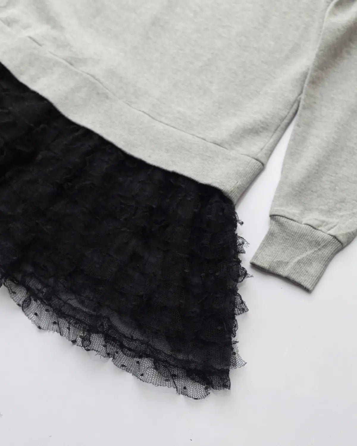 Valentino red sweatshirt with lace details