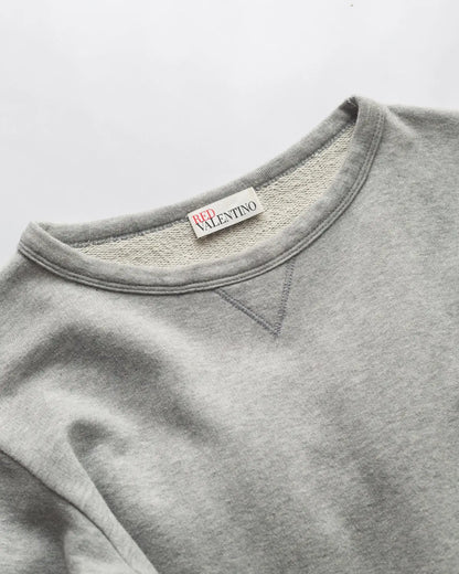 Valentino red sweatshirt with lace details