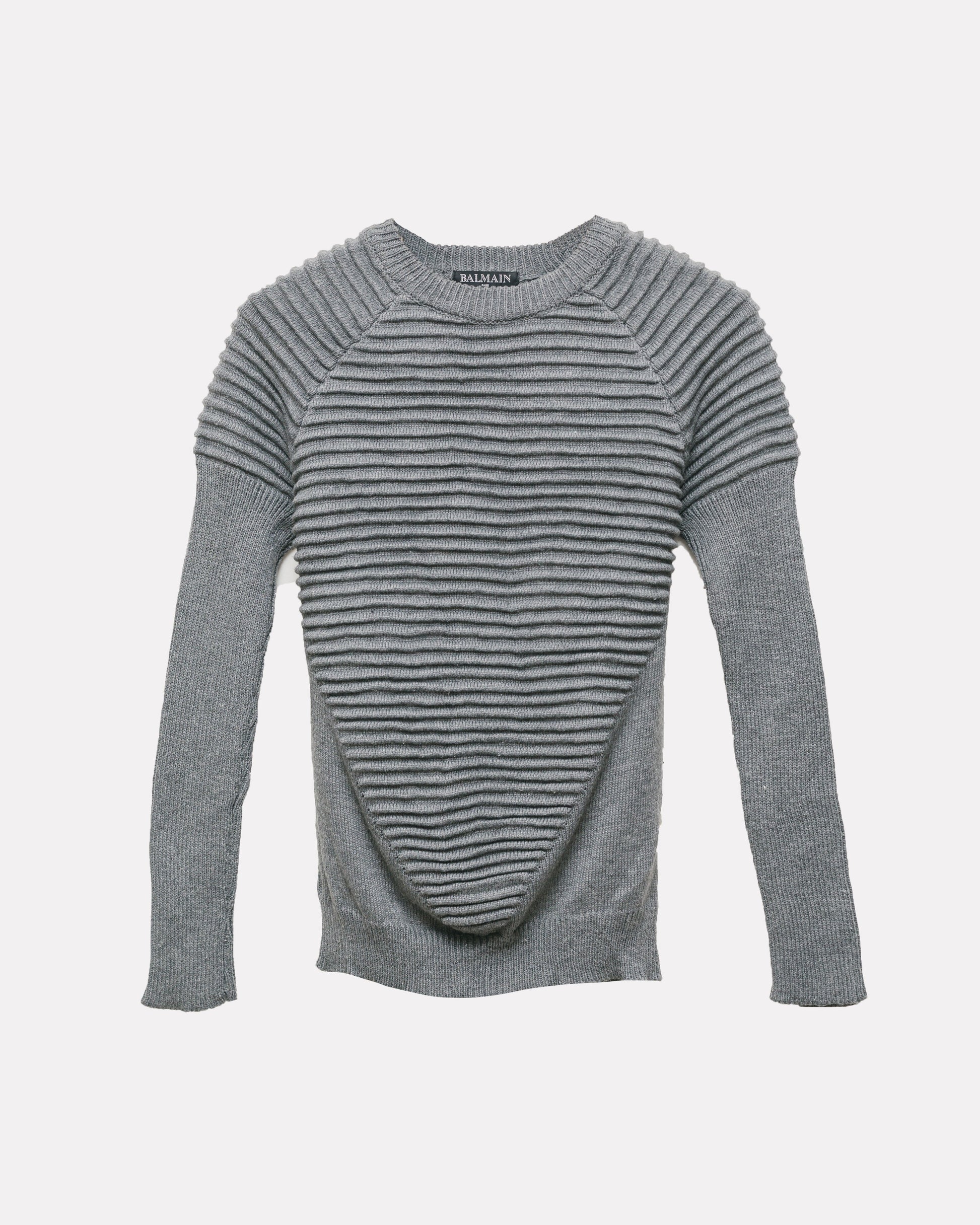 Balmain ribbed cotton knit pullover