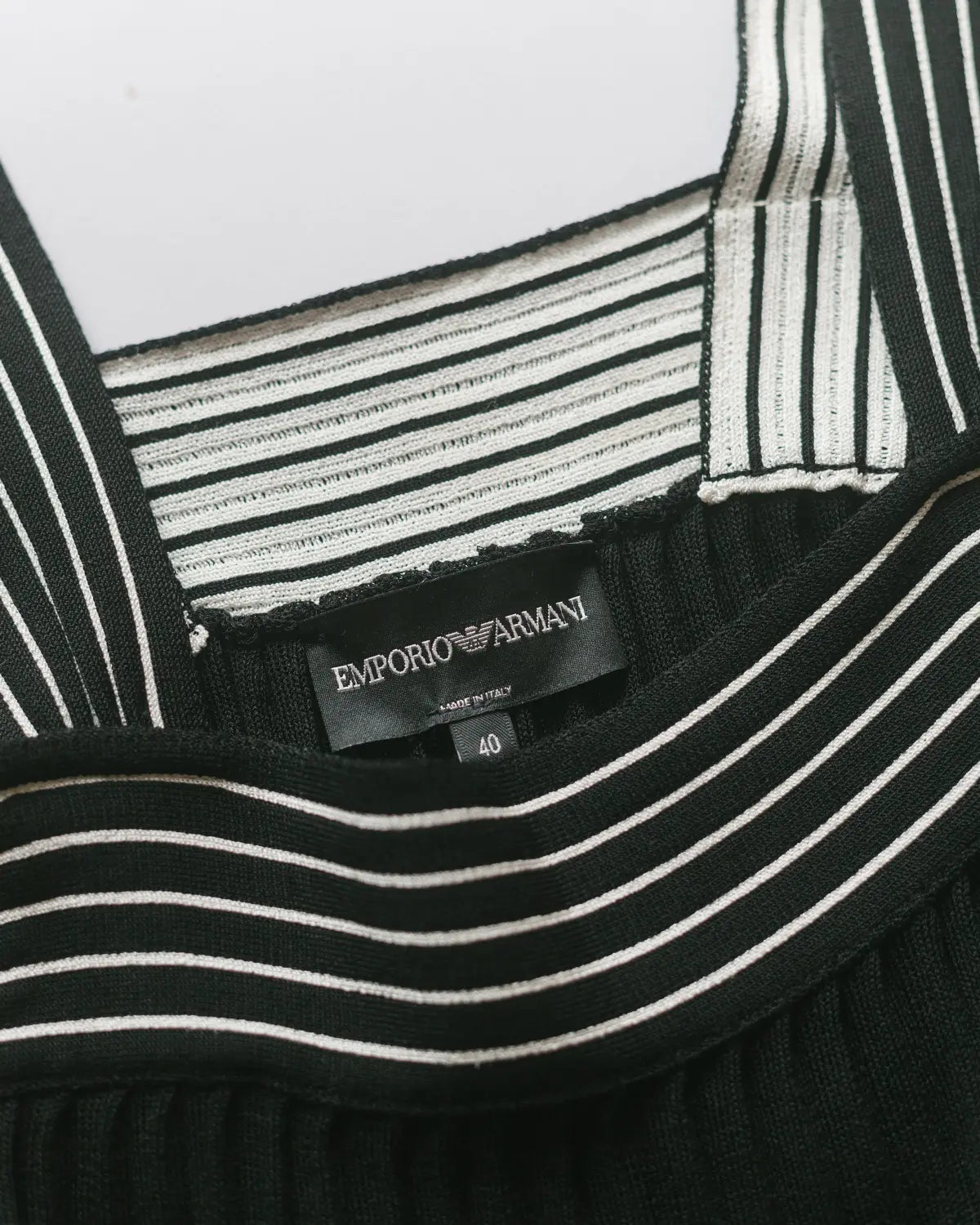 Emporio armani ribbed knit top