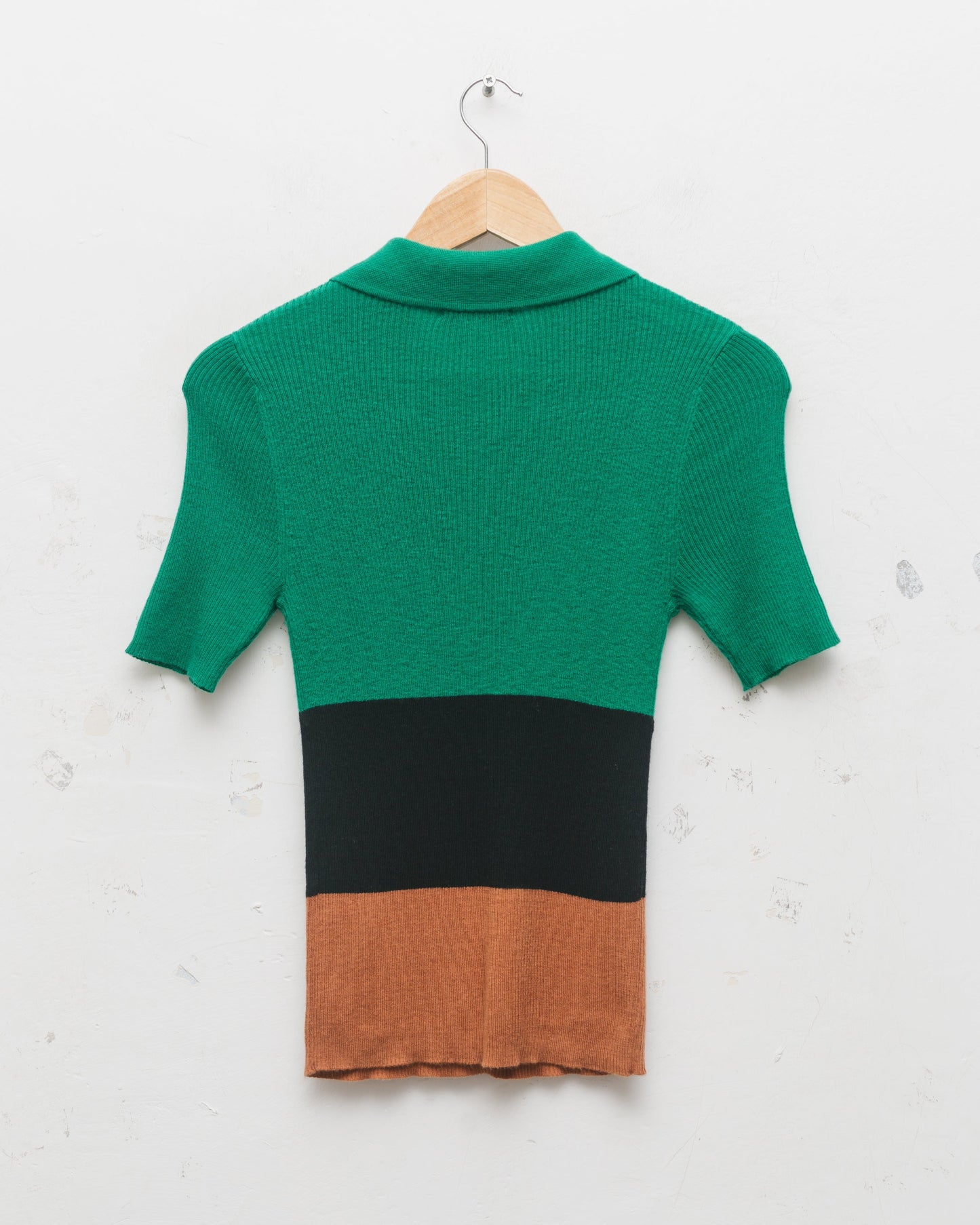 Colour block knit top