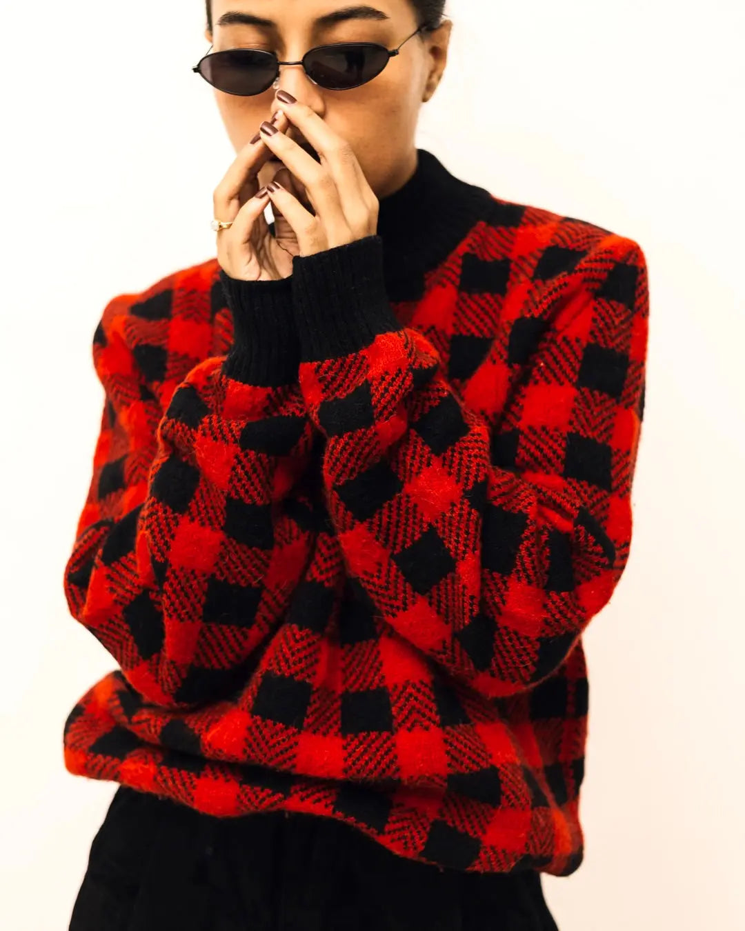 Saint Laurent Gingham Sweater