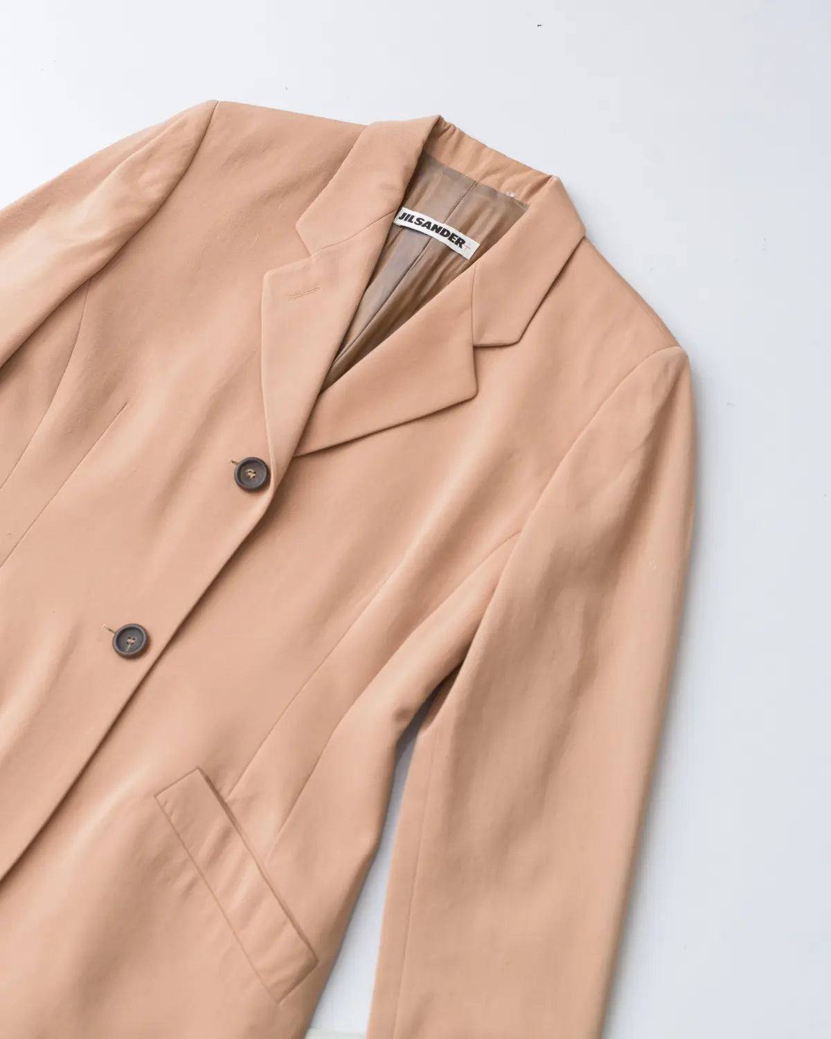 Salmon brushed wool blazer