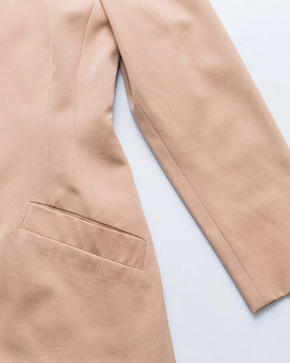 Salmon brushed wool blazer