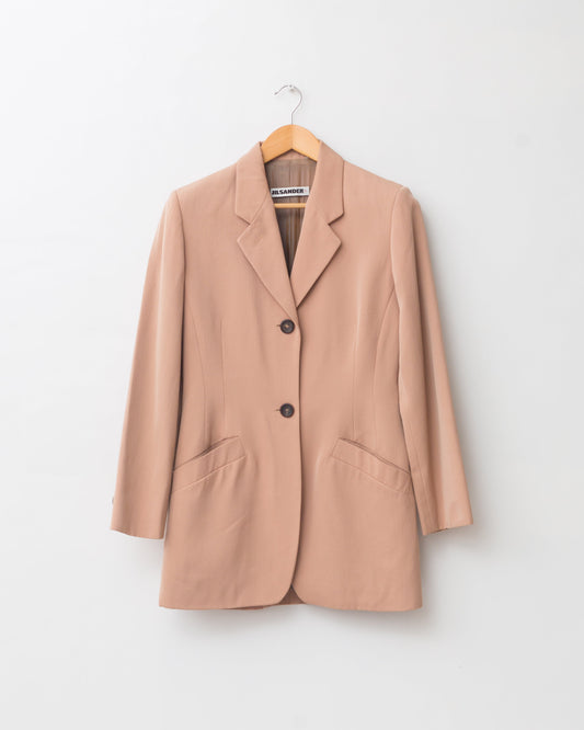 Salmon brushed wool blazer