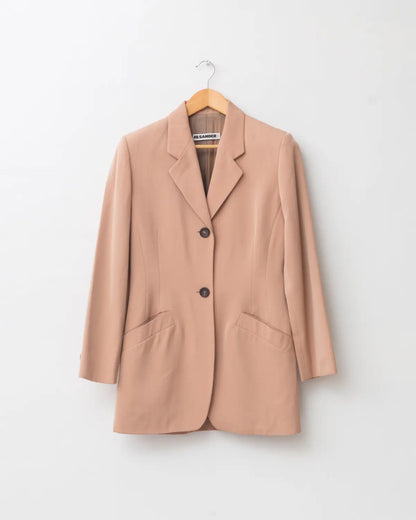 Salmon brushed wool blazer