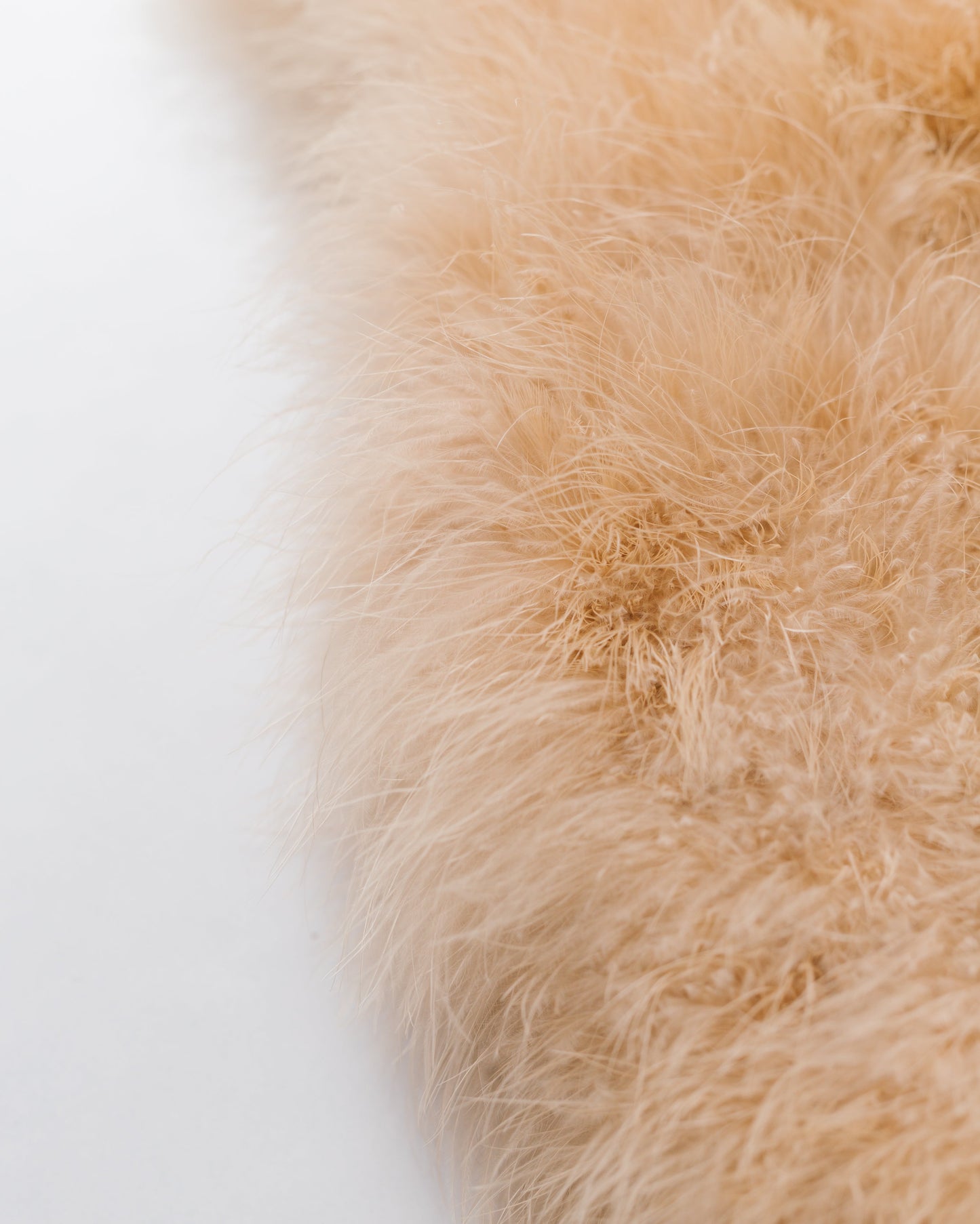 Salmon pink ostrich feather vest