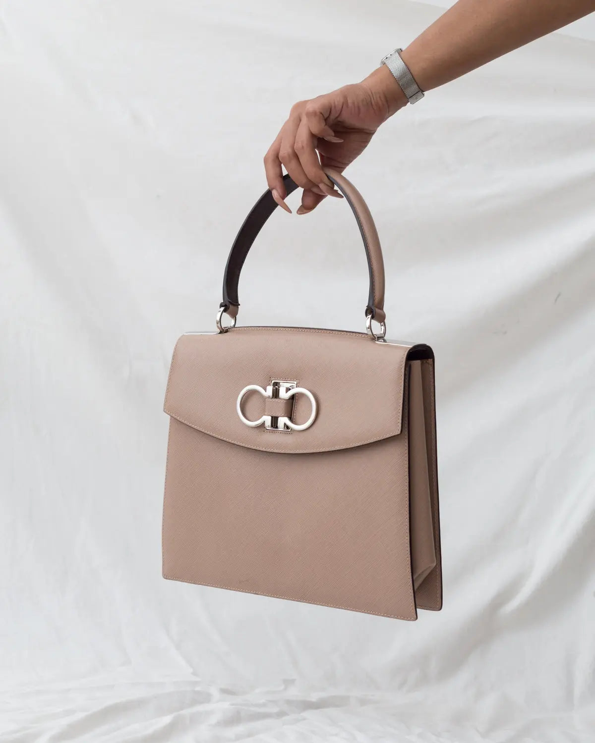 Salvatore ferragamo gancini top handle bag