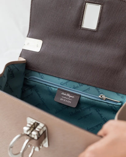 Salvatore ferragamo gancini top handle bag