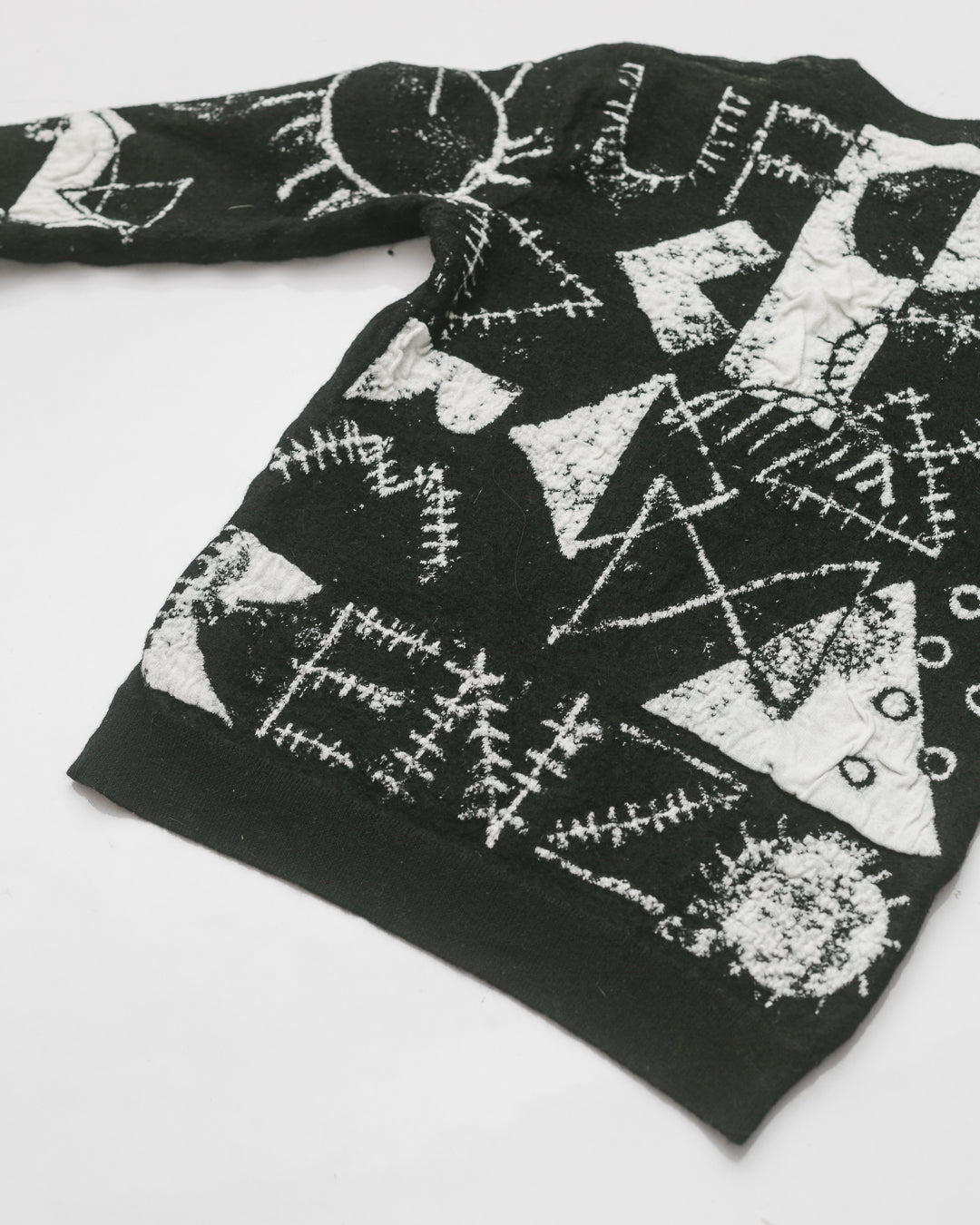 Kenzo scribble ufo tubular jacquard sweater