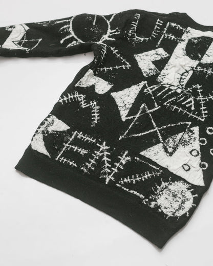 Kenzo scribble ufo tubular jacquard sweater
