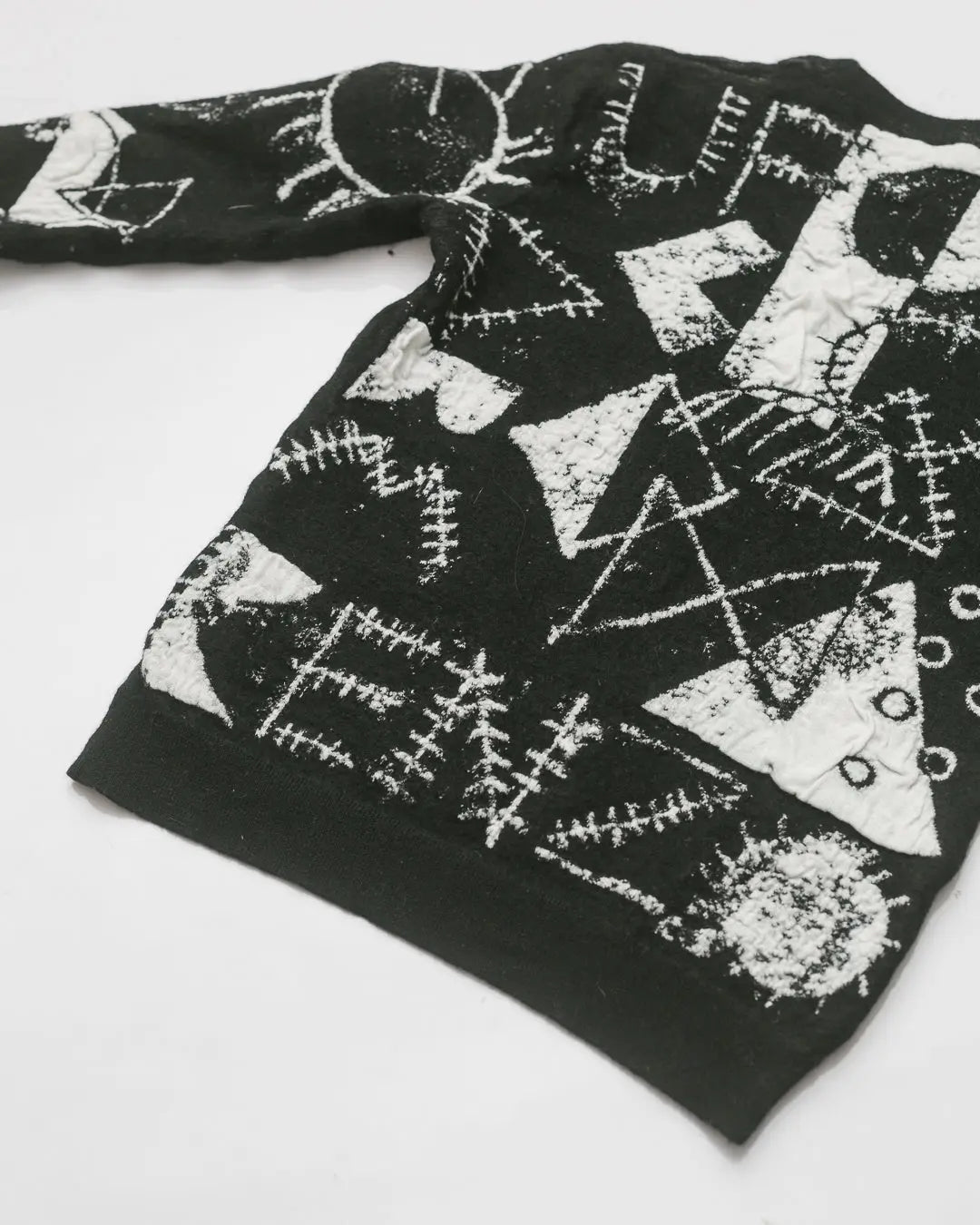 Kenzo scribble ufo tubular jacquard sweater