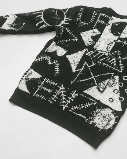 Kenzo scribble ufo tubular jacquard sweater