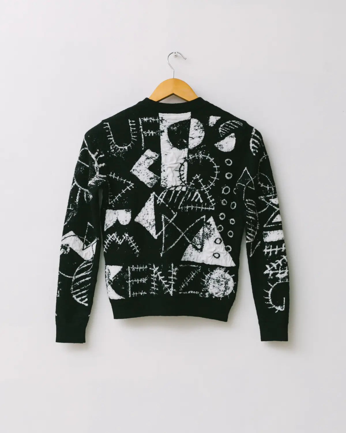 Scribble ufo tubular jacquard sweater