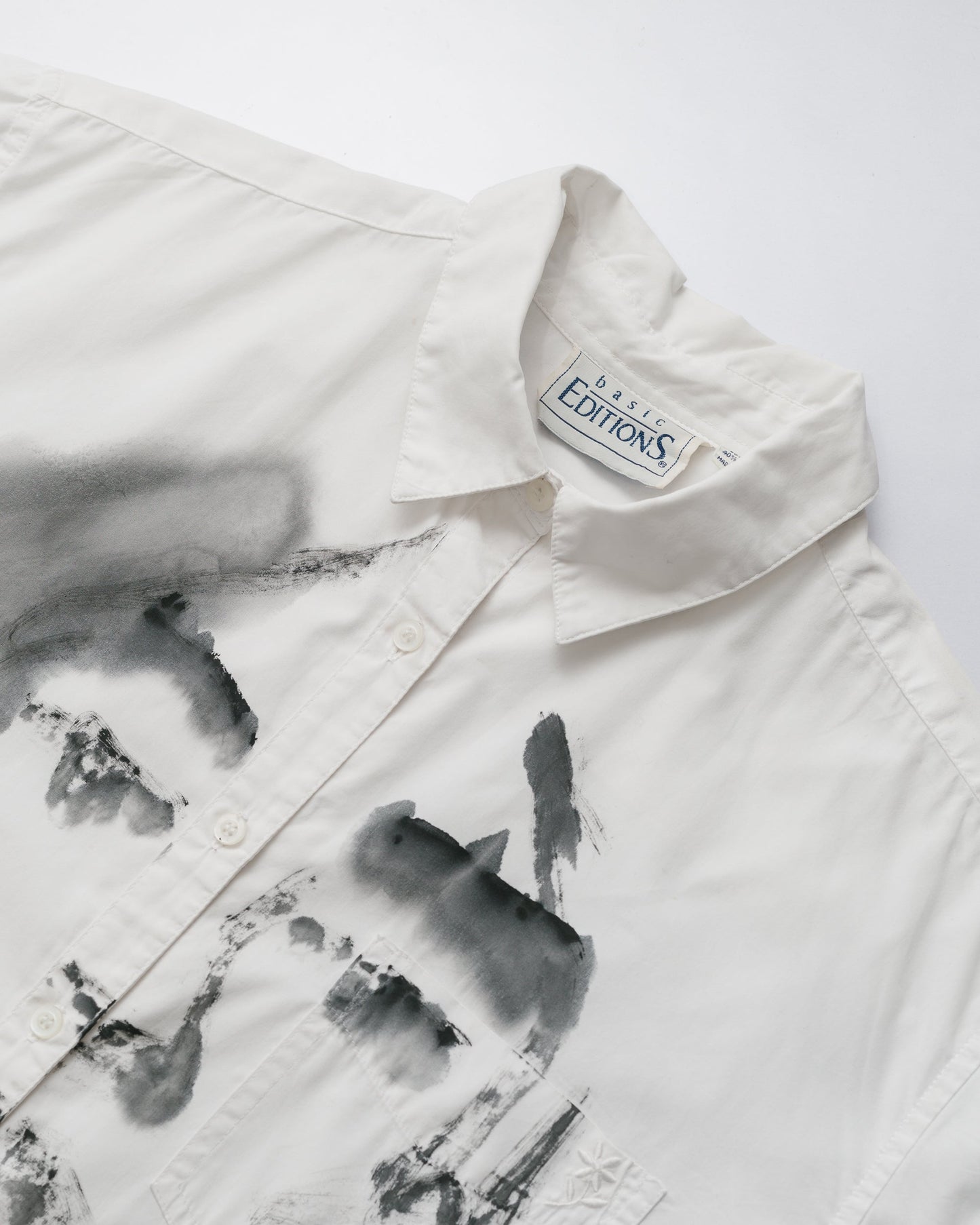‘Shadow Ghost’ Handpainted Button Down