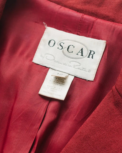 Oscar de la renta snakeskin detail blazer