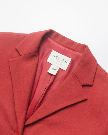 Oscar de la renta snakeskin detail blazer