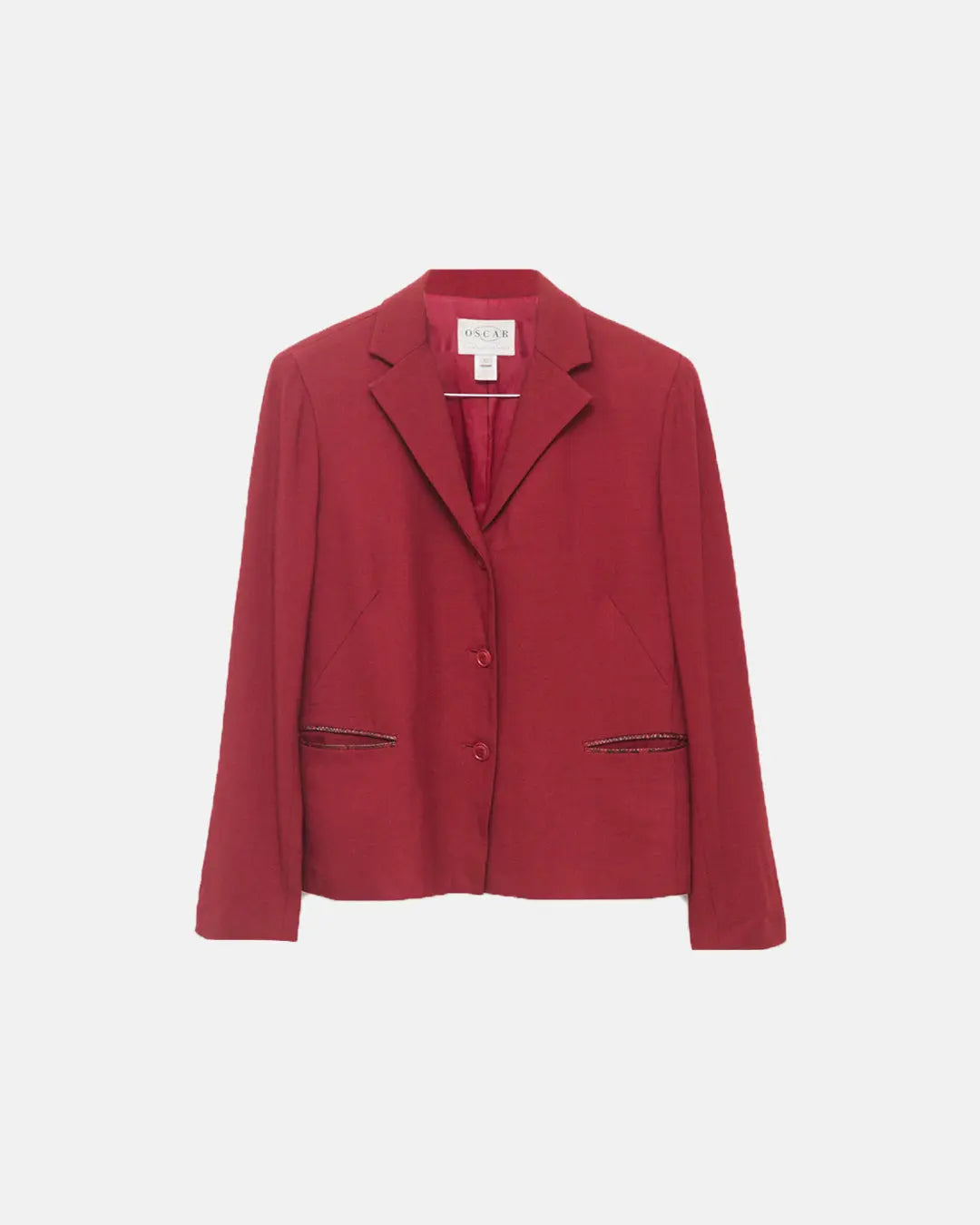 Oscar de la renta snakeskin detail blazer