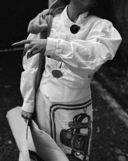 Jacquemus ss17 les santons de provence white cotton top