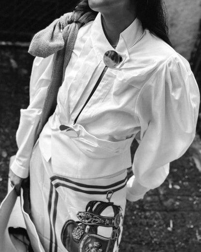 Jacquemus ss17 les santons de provence white cotton top