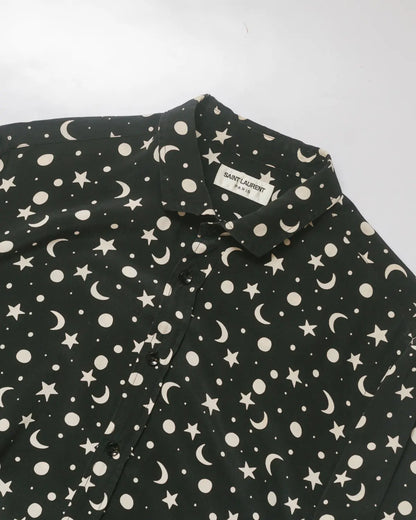 Saint laurent stars & moon silk shirt
