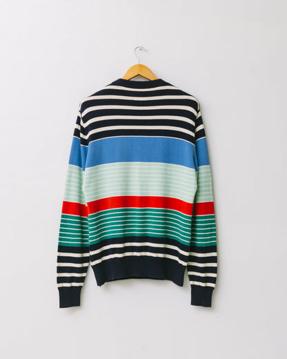 Striped knit pullover