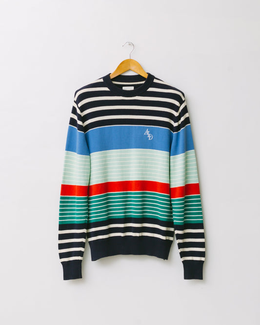 Striped knit pullover