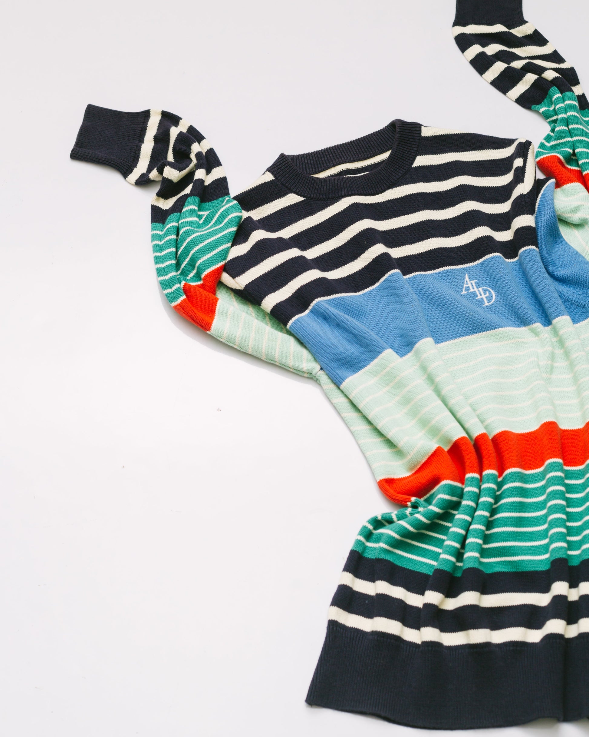 Striped knit pullover