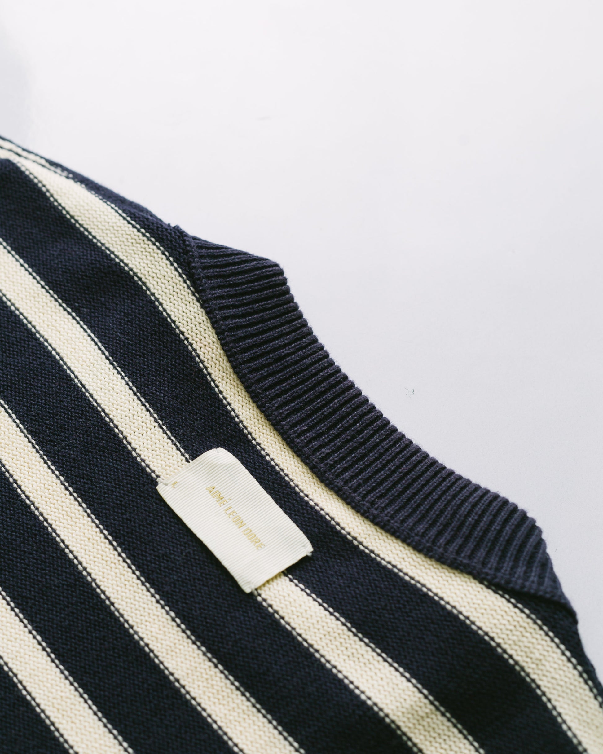 Striped knit pullover